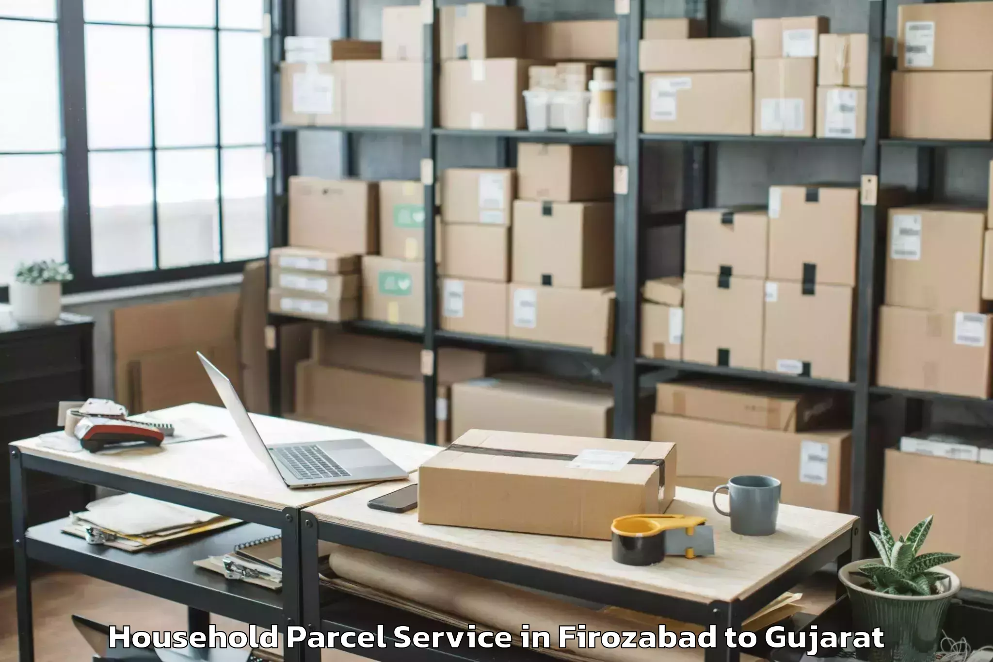 Get Firozabad to Porbandar Household Parcel